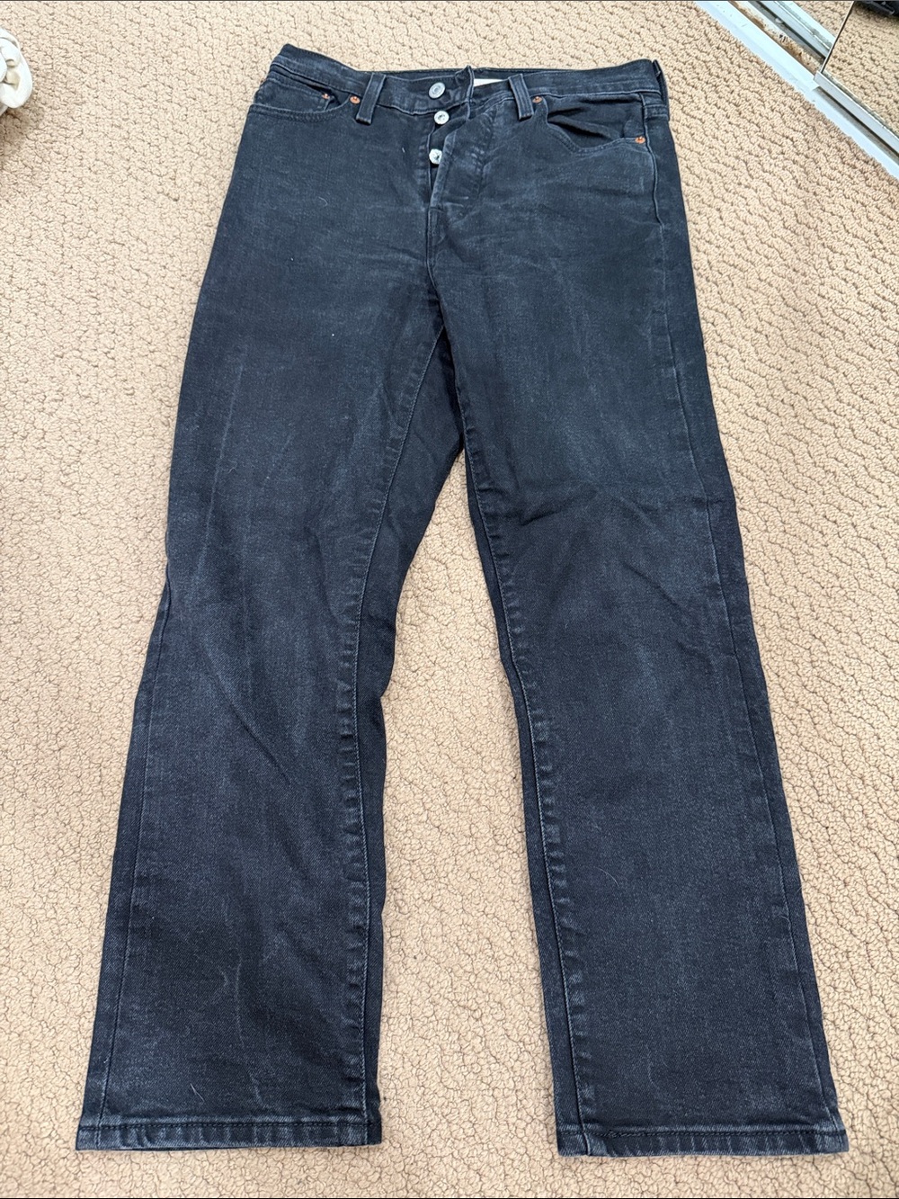 Levi's High-Rise Straight Black Jeans